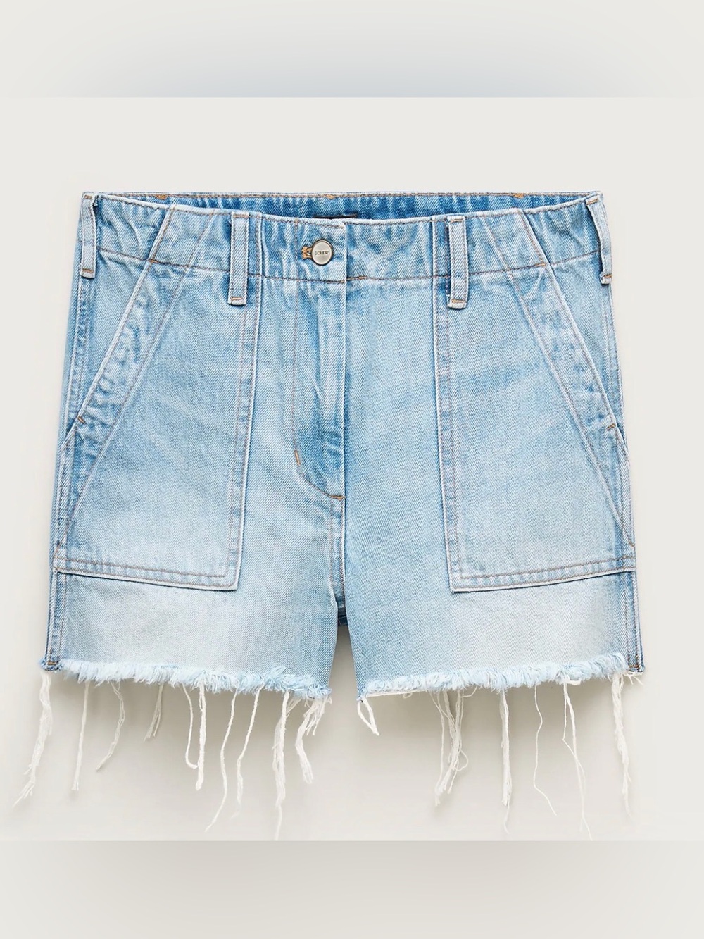 Utility Pocket Denim Shorts, Size 25, Color: Snow Wash